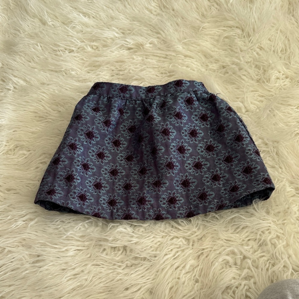 Peek Kids Floral Patterned Skirt - Purple and Blue